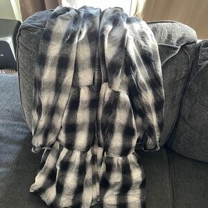Black and white plaid xl shirt dress